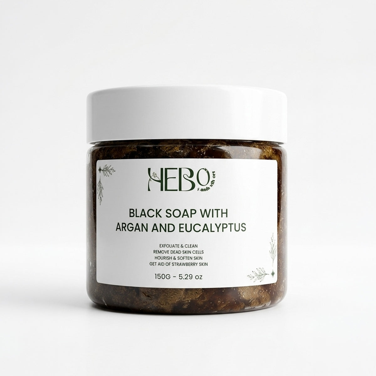 Moroccan Hammam Black Soap With Eucalyptus - 150g