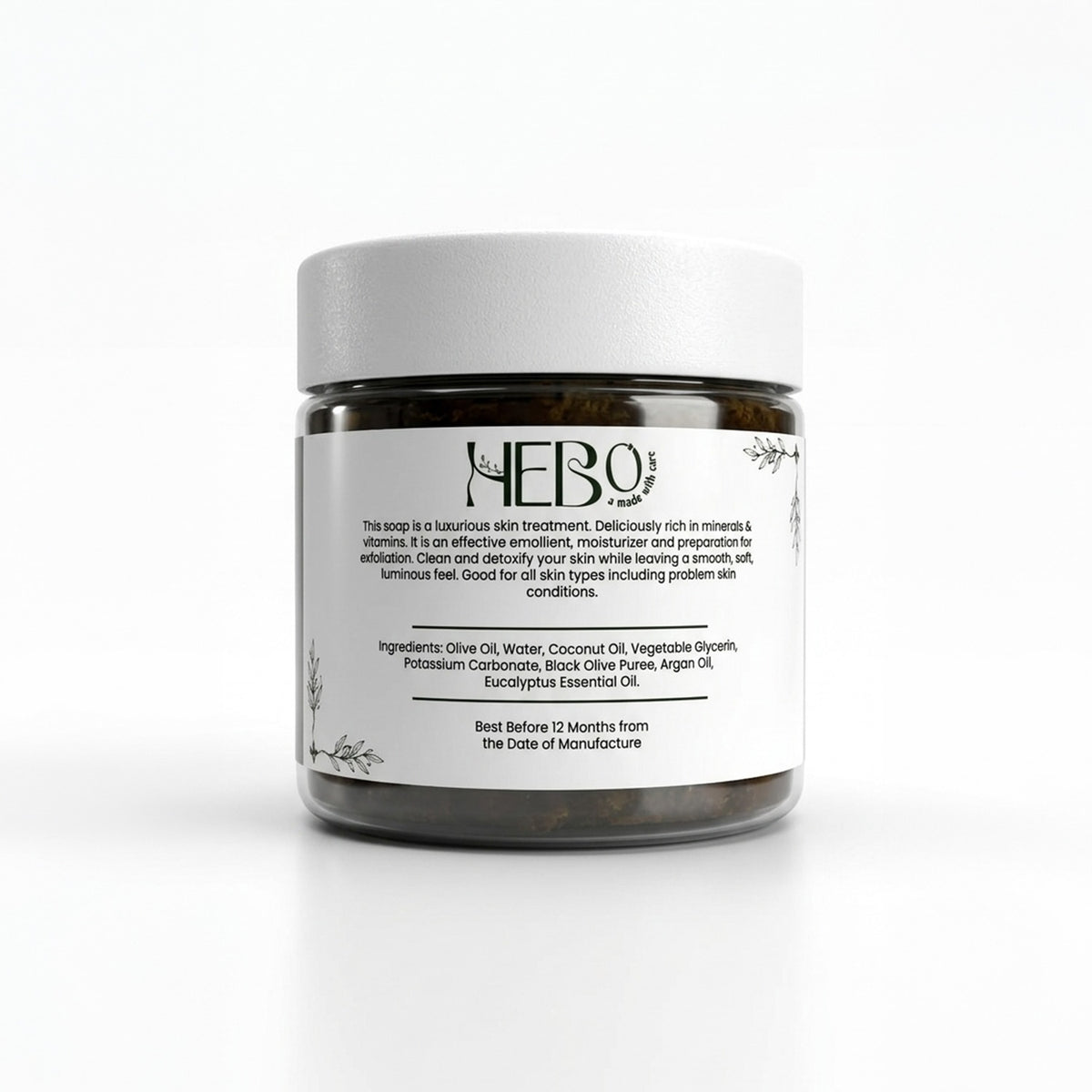 Moroccan Hammam Black Soap With Eucalyptus - 150g